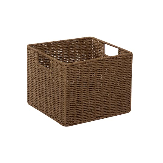 Honey Can Do Brown Parchment Cord Basket